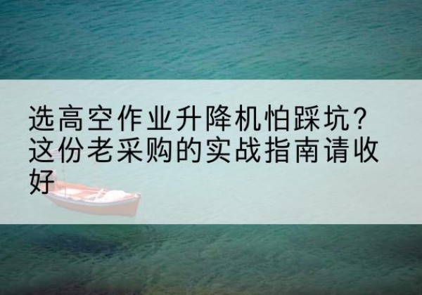 新郑高空作业升降机厂家推荐-选高空作业升降机怕踩坑？这份老采购的实战指南请收好