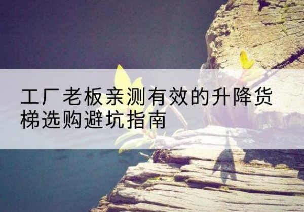 新郑升降货梯怎么选-工厂老板亲测有效的升降货梯选购避坑指南